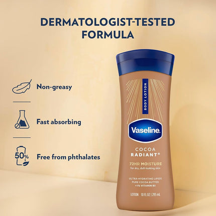 Vaseline Intensive Care Body Lotion, Cocoa Radiant 10 oz