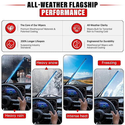 RAINTOK Windshield Wiper Blades Replacement for Ford Escape 2013 2014 2015 2016 2017 2018 2019 Original Factory Quality Front Rear Wipers Blade Set for My Car - 28" 28" 11" (Pack of 3)