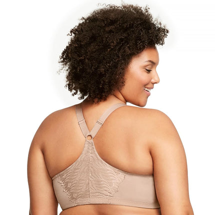 Glamorise Front-Closure T-Back Wonderwire Underwire Bra 1246 (Women's & Women's Plus)