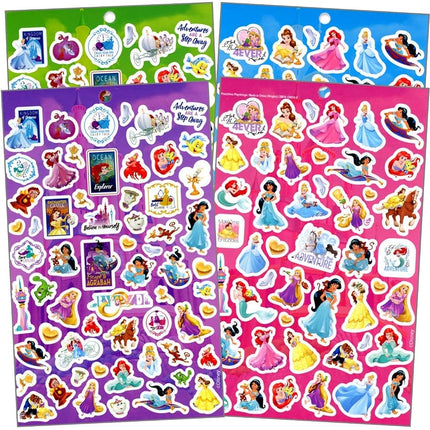 Disney Princess Series Sticker Book Over 200+ - Perfect for Gift, Party Gift, Treats, Reward Scrapbooking, Stocking Stuffer, Kids Crafts, Classroom, School for Kids Girls, Boys, Toddler