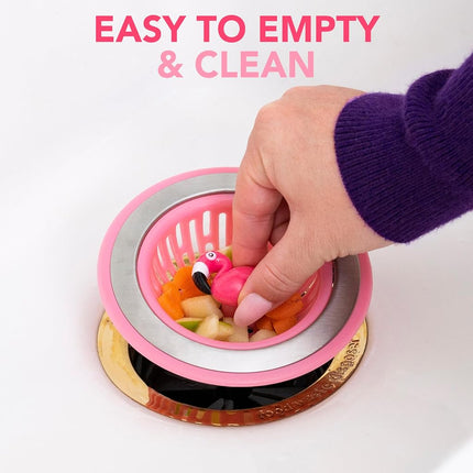 Joie Flamingo Kitchen Sink Strainer Basket, 19900, Pink