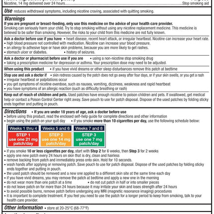 Habitrol Nicotine Transdermal System Patch | Stop Smoking Aid | Step 2 (14 mg) | 14 Patches (2 Week Kit) | Packaging May Vary