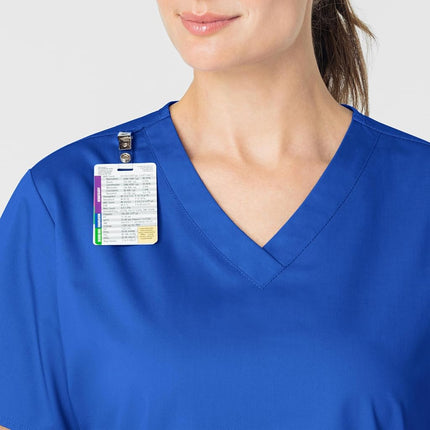 WonderWink 101XROYA3XL WonderWORK Women's V-Neck Top, Royal, Extended-3XL Size