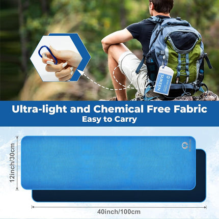 Sukeen Cooling Towels 6 Pack (40"x12") for Neck and Face, Quick Dry Sport Camping Cold Towel for Hot Weather