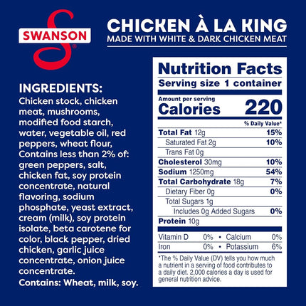 Chicken á la King Made with White and Dark Meat Chicken, 10.5 Ounce Can (Pack of 12) pack