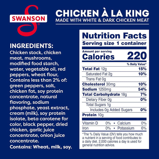 Chicken á la King Made with White and Dark Meat Chicken, 10.5 Ounce Can (Pack of 12) pack