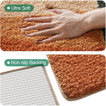 LUMI Bathroom Rugs Square 80 x 80 cm, Plush Non-Slip Absorbent Bath Mat