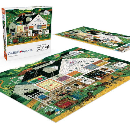 Buffalo Games - Charles Wysocki - Peppercricket Farms - 300 Large Piece Jigsaw Puzzle for Adults - Challenging Puzzle Perfect for Game Nights