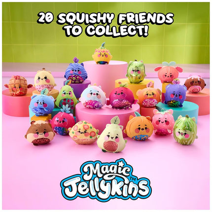 Magic Jellykins Surprise Plush Jar 2-Pack, Magical Transforming Water-Activated Toys, Mystery Box Plushies for Ages 5 and Up, Multicolour, 7,6 cm