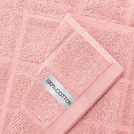 Oven Mitts Pot Holders Sets/Kitchen Towels and Dishcloths, Oven Gloves Kitchen Dish Towels 500 Degree Heat Resistant Potholders with Non-Slip Silicone Surface for Cooking, Grilling, Baking-Pink