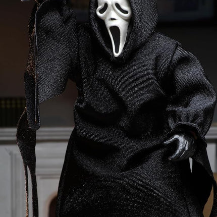 NECA - Scream Ghostface 8 Inch Clothed Action Figure, Black/Black