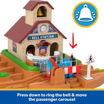 Thomas & Friends Bell Station Playset & Push-Along Thomas Toy Train