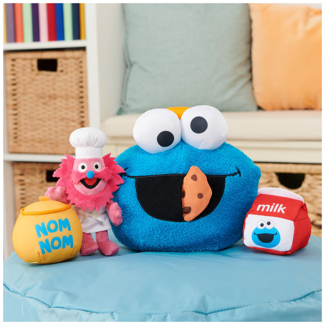 GUND Barrio Sésamo Juego Oficial de Monstruo de las Galletas y Gonger, Peluches Sensoriales Premium para Edades de 1 Año en Adelante, Azul, 20 cm