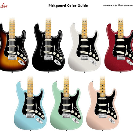 Golpeador estilo vintage Fender, Stratocaster 57, 8 orificios, negro, 3 capas