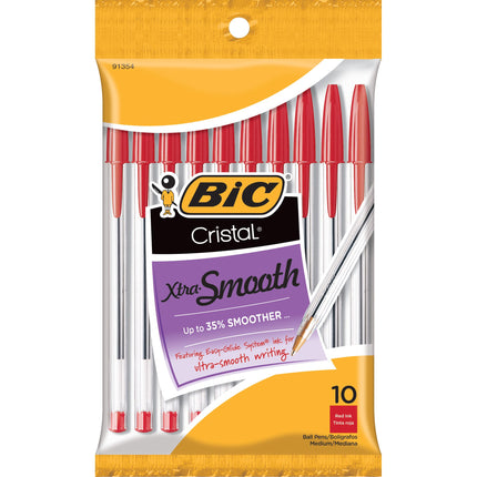 BIC Cristal Xtra Smooth Ballpoint Pen, Medium Poin
