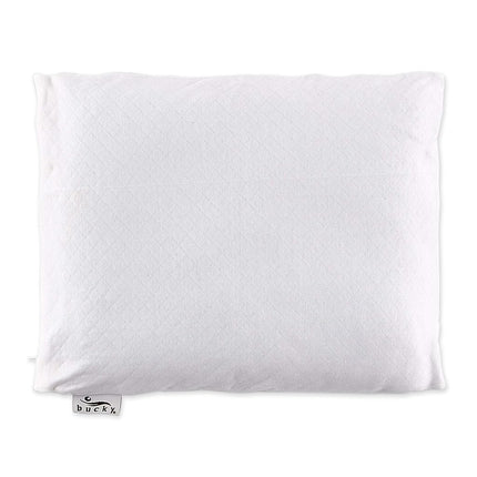 Bucky Travel Size Duo Pillow with 100% Cotton Cover, Buckwheat Hull Fill on One Side, Millet Hull Fill on the Other For Improved Air Circulation, Filling Is Adjustable - 14x11"