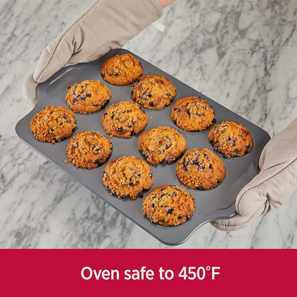 All-Clad Pro-Release Nonstick Bakeware Muffin Pan, 12 Cup, Gray
