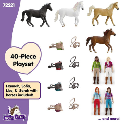 Schleich Horse Club - 40Pc Horse and Rider Playset with Accessories | 72221