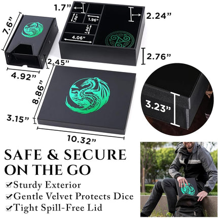 Soar Forge All-in-One Game Roamer - Dice Tray & Tower for DND and RPG