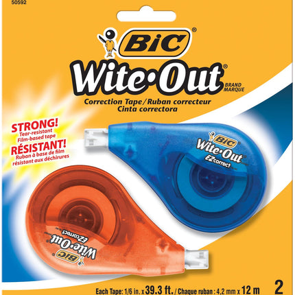 Bic WOTAPP21 EZ Correct Wite-Out Correction Tape, 