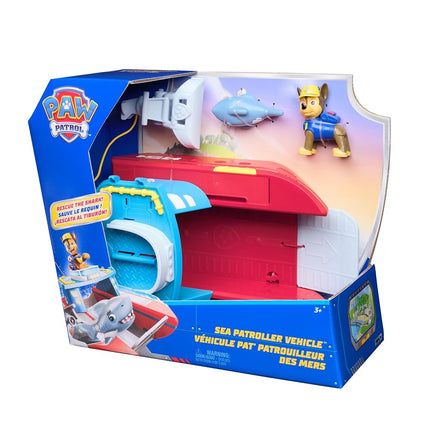 Paw Patrol Sea Patroller Vehicle with Chase and Shark Figure