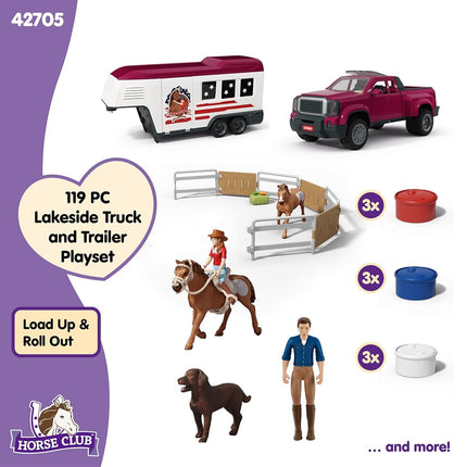 Schleich Horse Club - 119Pc Lakeside Truck And Trailer - Kids 5+ | 42705