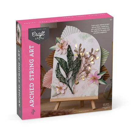 Craft Crush DIY Arched String Art - Interior Design Craft Kit for Teens and Adults- Everything Included for Floral Design - for Teens Ages 13 and Up