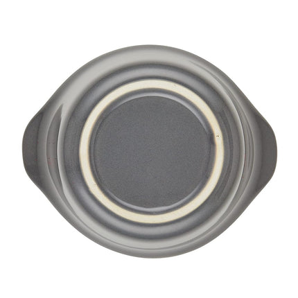Rachael Ray Solid Glaze Ceramics Round Ramekins/Dipping Cup Set, 4 Piece, Gray