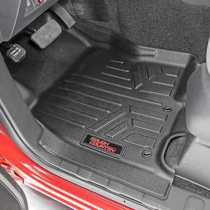 Rough Country Floor Mats for 2022 Nissan Frontier | Crew Cab - M-80515