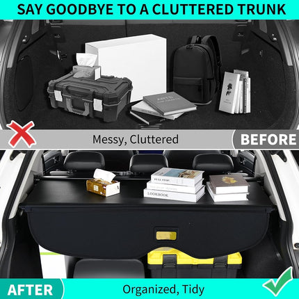Cargo Cover for Jeep Grand Cherokee Accessories 2011-2021, Retractable Trunk Cover Luggage Security Shade Anti-Peeping Privacy Screen with Carbon Fiber Texture, Car Accessories for Jeep Grand Cherokee
