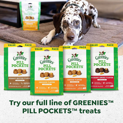 GREENIES PILL POCKETS Capsule Size Natural Dog Treats with Chicken Flavor, (6) 7.9 oz. Packs (180 Treats)