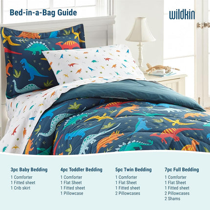 Couette en coton Wildkin pour tout-petit – Douce et légère, convient aux matelas de berceau standard – Monde des dinosaures