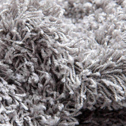 Unique Loom Solo Solid Shag Collection Modern Plush Cloud Gray Rectangle (2' x 3')