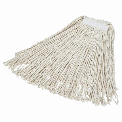 Rubbermaid Commercial FGV11800WH00 Economy Cut-End Cotton Wet Mop Head, 1-inch Headband, 24-ounce, White