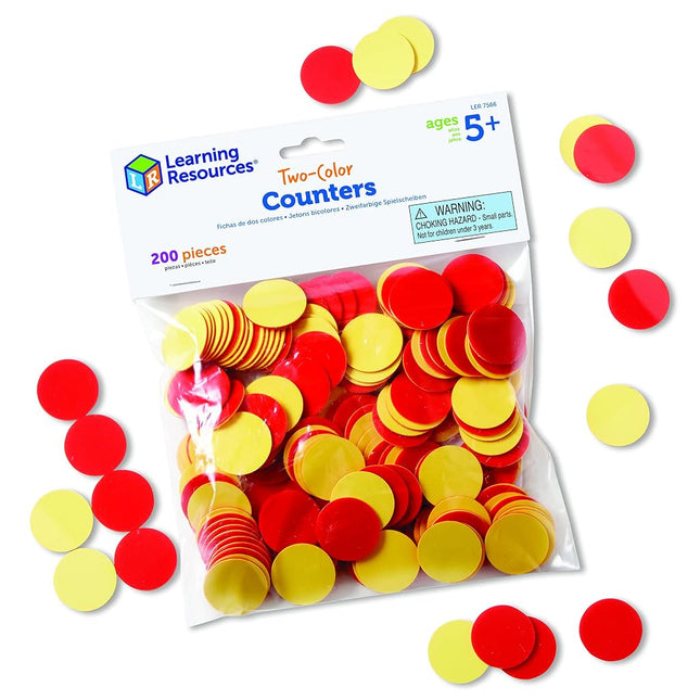 Learning Resources Two Color Counters, Red and Yellow, Pack of 200