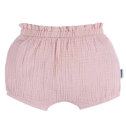 Gerber Baby Girls' 3-Pack Bubble Shorts, Green/Navy/Pink, 6 Months