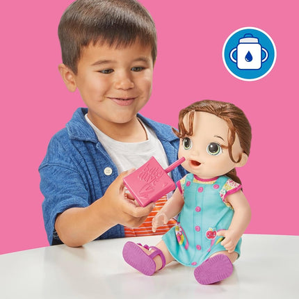 Baby Alive Time for School Baby Doll Set, Back to School Toys for 3 Year Old Girls & Boys & Up, 12 Inch Baby Doll, Brown Hair