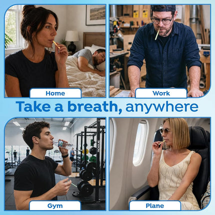 Smokeless Air Inhaler - Smoking Alternative | Tobacco-Free, Nicotine-Free, & Non-Electric | Oral Fixation Relief - Quit Smoking Aid & Vaping Aid | Citrus Mint & Fresh Grapefruit- 6 Pieces