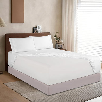 Elegant Comfort 1500 Premium Hotel Quality 18-24 Inches Deep - Extra Deep Pocket Single Fitted Sheet for High Mattress, Luxury and Softest, Smart Pocket - Wrinkle Free, King, White