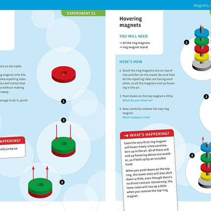 Thames & Kosmos | 665050 | Magnetic Science | Explore The Invisible Force of Magnetism | Floating Rings and Electromagnetic Fields | 33 Experiments | Ages 8+
