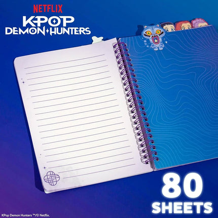 KPop Demon Hunters™ Huntr/x Tab Journal with 80 Lined Pages, Spiral-Bound, Notebook Size 6x8, Official KPop Demon Hunters Merch for K-Pop Fans, Students, Teens
