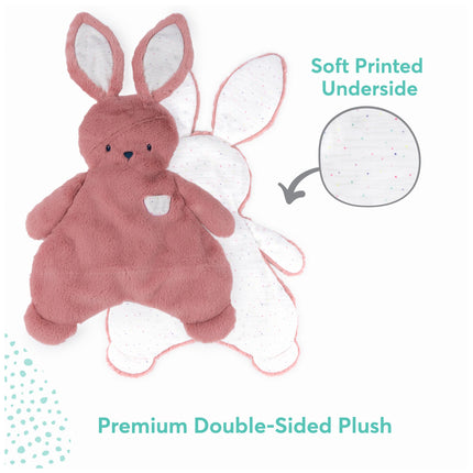 GUND Baby Oh So Snuggly Bunny Lovey, manta de peluche supersuave de primera calidad para bebés y recién nacidos, rosa polvoriento