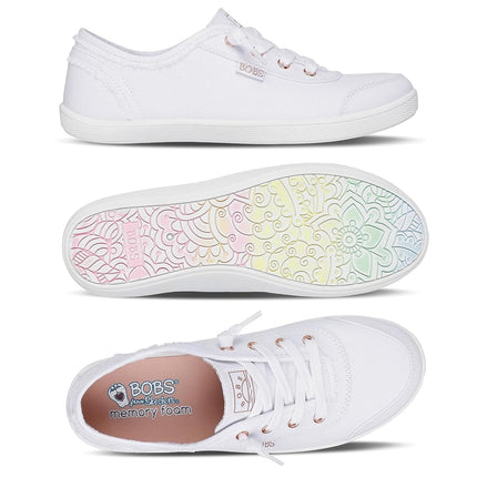 Skechers Women's Bobs B Cute Trainer, White, 2 UK