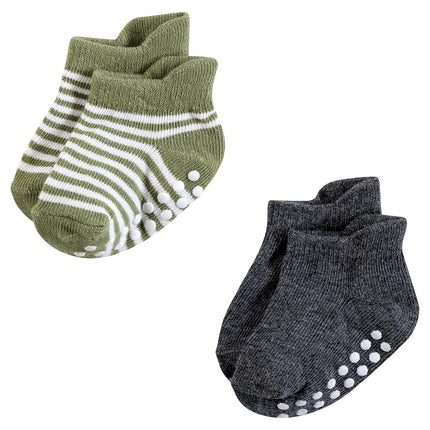 Chaussettes antidérapantes invisibles Hudson Baby unisexe pour bébé, bleu/écru, 12-24 mois