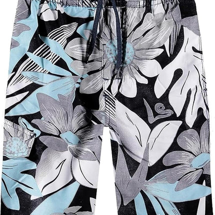 Kanu Surf Boys' Reflection Quick Dry UPF 50+ Beach Swim Trunk, Abacos Black, Large (7)