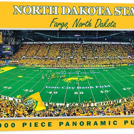 Colección de rompecabezas MasterPieces NCAA Panoramics 1000 - Rompecabezas de 1000 piezas NCAA Panoramics de la Universidad Estatal de Dakota del Norte