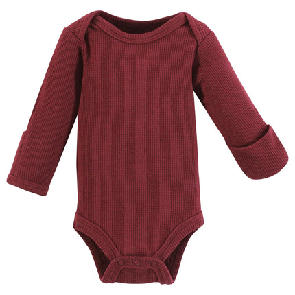 Hudson Baby Unisex Thermal Preemie Layette Set 4pc Long Sleeve Outfit, Navy Plaid, Preemie