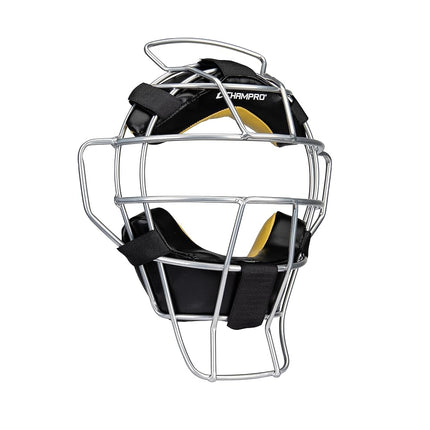 CHAMPRO Máscara facial ligera de árbitro de béisbol/sóftbol de 18 oz para adulto con tratamiento Bio-Fresh, plateada