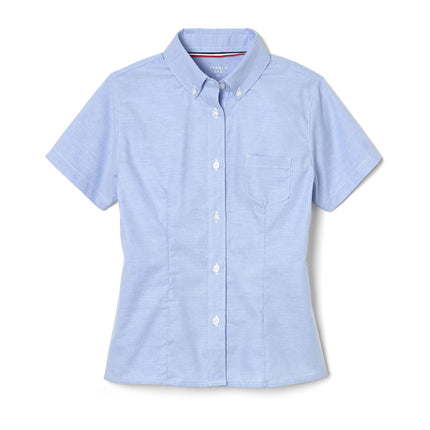 French Toast Chemise Oxford Fille ajustée à Manches Courtes Infroissable, Bleu Clair, 12 ans