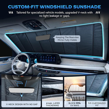 TATMAKLOONG Windshield Sun Shade for Le-xus RX RX350/RX450h 2016-2022